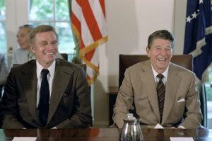 Charlton Heston with Ronald Reagan. He played a great Moses